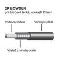 LONGUS Bowden hamulcowy 2P teflon czarny BOX