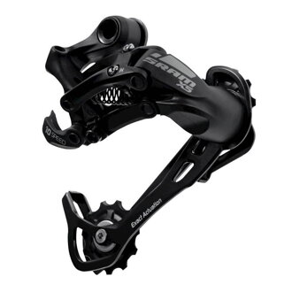 SRAM X-5 10-speed derailleur, long chain, Aluminum black