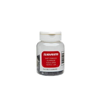 SRAM Shift Ferrules 4.0mm Aluminum Open Black 100-count Jar