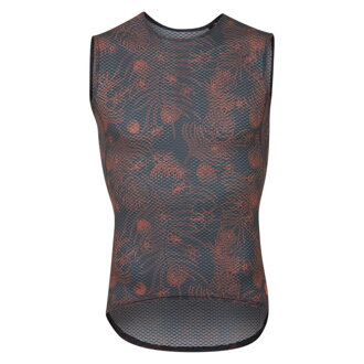 PEARL IZUMI T-shirt TRANSFER MESH SL BASELAYER dark ink/sunset orange palm VZ21
