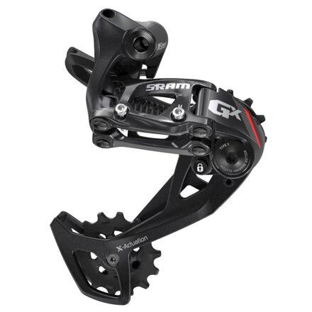 SRAM GX 2X11 speed derailleur, medium guide, red