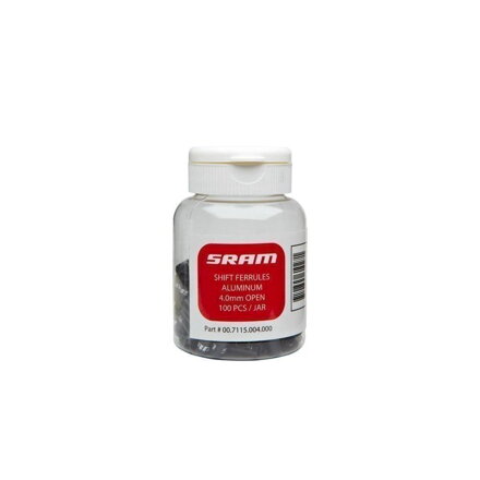 SRAM Shift Ferrules 4.0mm Aluminum Open Black 100-count Jar