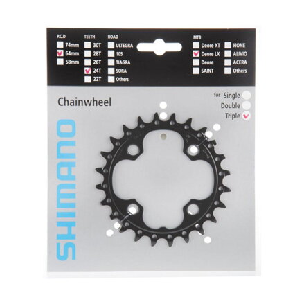 SHIMANO FC-M660 10-rz. Zębatka 24 zębów SLX czarny