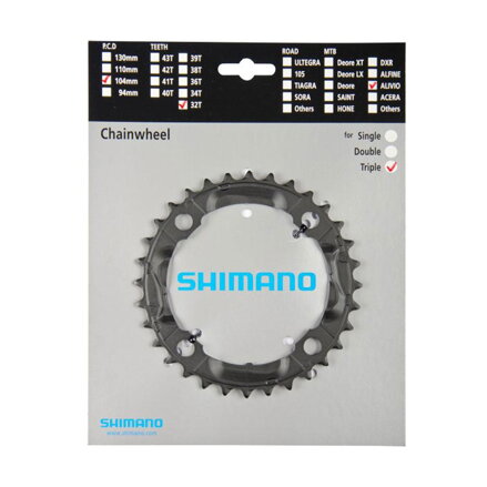 SHIMANO FC-M430 9-rz. Zębatka 32 zębów Alivio czarny