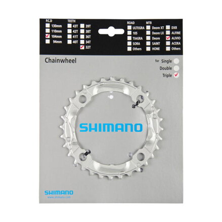 SHIMANO FC-M430 9-rz. Zębatka 32 zębów Alivio srebr.