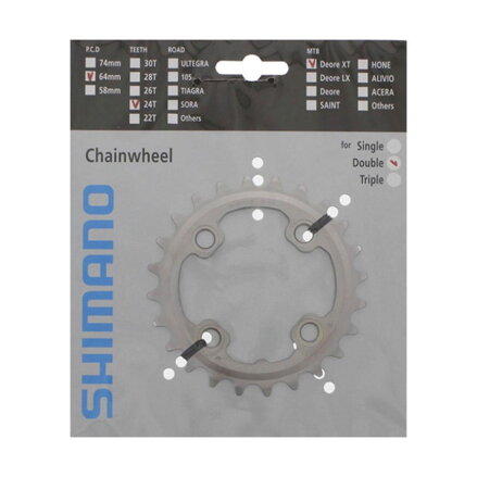 SHIMANO FC-M785 Zębatka 24 zębów XT srebr. 64mm