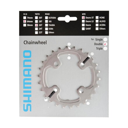 SHIMANO zębówFC-M785 Zębatka 26 XT srebr. 64mm