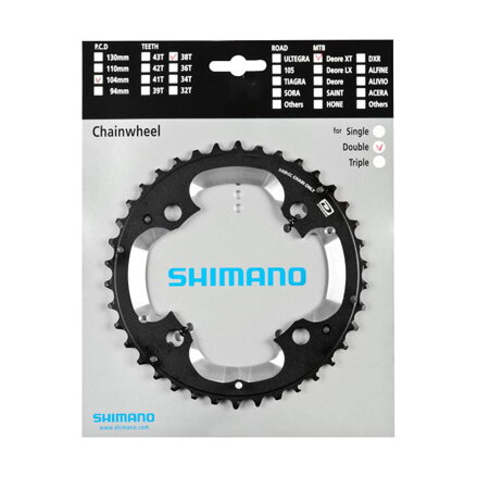 SHIMANO FC-M785 Zębatka 38 zębów XT 38/26 zębów czarny