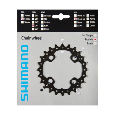 SHIMANO FCFC-M675 Zębatka 24 zębów SLX czarny 64mm