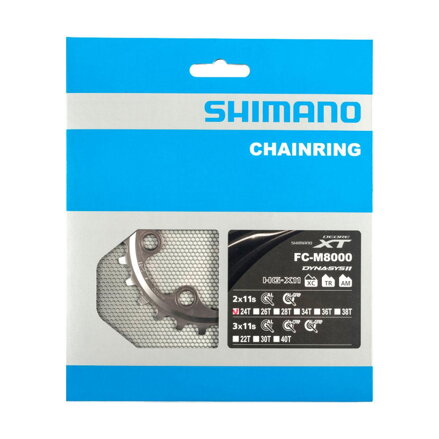 SHIMANO FC-M8000 Zębatka 24 zębów XT 34/24 zębów czarny