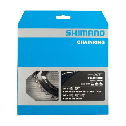 SHIMANO FC-M8000 Zębatka 38 zębów XT 38/28 zębów czarny
