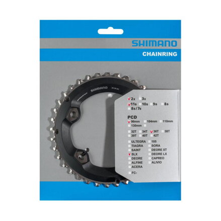 SHIMANO FC-M7000 Zębatka 36 zębów SLX 36/26 zębów czarny
