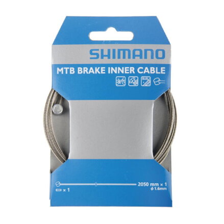 SHIMANO  Linka hamulcowa MTB 1,6x2050mm nierdzewna pakowana