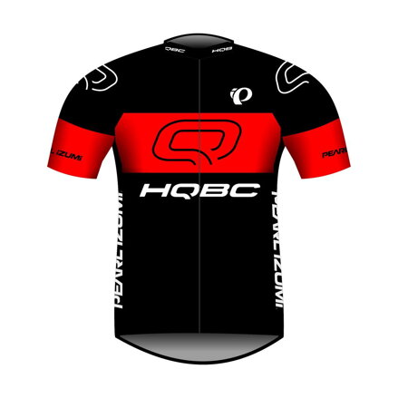 Koszulka HQBC QPI TEAM 2021 z krótkim rękawem czarno/czerwona