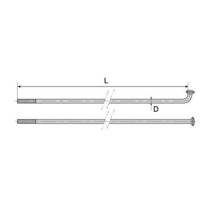 MACH1 Szprychy Inox Plus 2/258 OEM 10szt