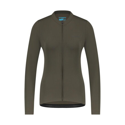 Damska koszulka SHIMANO KAEDE THERMAL LONG zielona