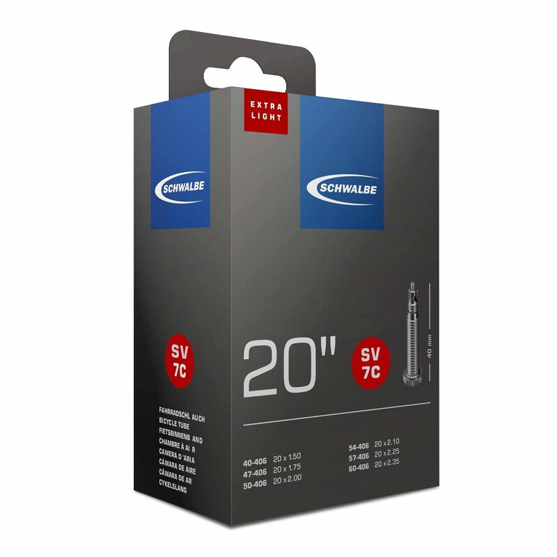 SCHWALBE Dętka FV7C EXTRA LIGHT 20 40/60-406