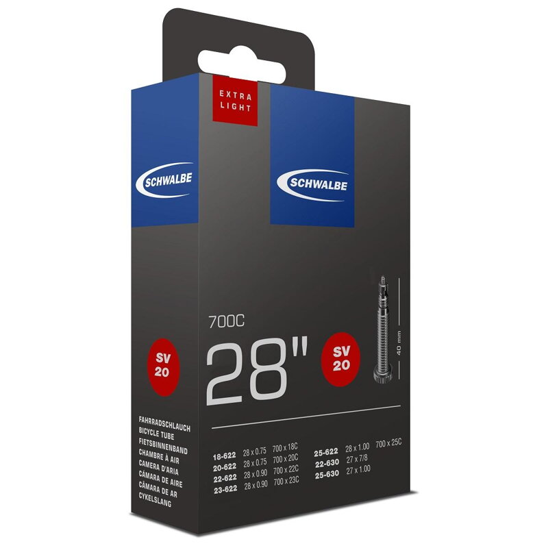 SCHWALBE Dętka SV20 700x18/25C FV 40mm (18/25-622)