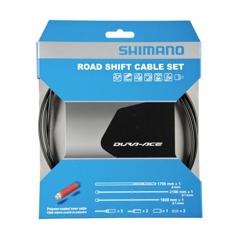 SHIMANO  Okablowanie zmiany biegów szosowe Polimer komplet
