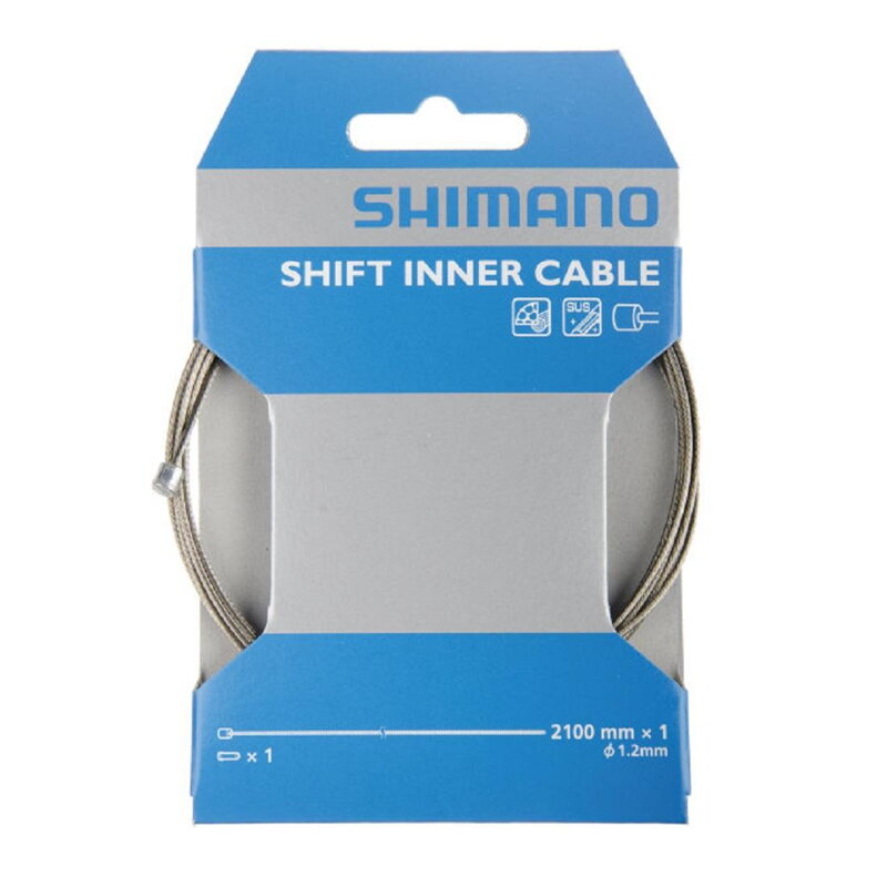 SHIMANO Linka przerzutki 1,2x2100mm nierdzewna + końcówka SHIMANO Linka przerzutki 1,2x2100mm nierdzewna + końcówka