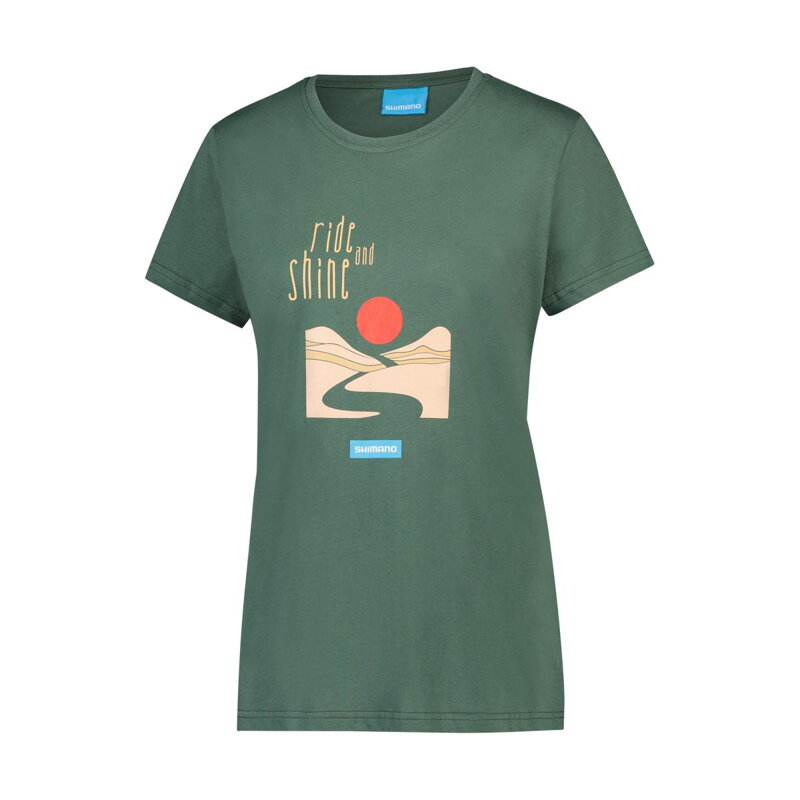 SHIMANO Koszulka damska GRAPHIC TEE zielona SHIMANO Koszulka damska GRAPHIC TEE zielona