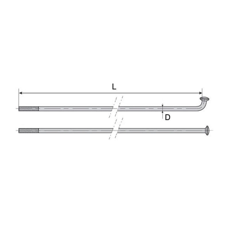 MACH1 Szprychy Inox Plus 2/258 OEM 10szt MACH1 Szprychy Inox Plus 2/258 OEM 10szt