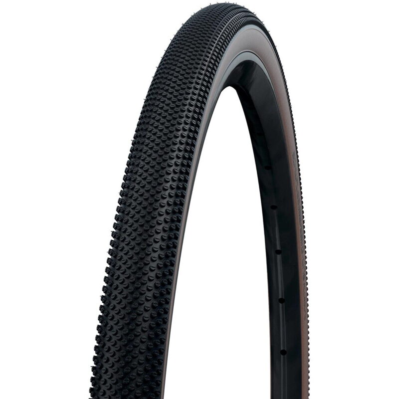 SCHWALBE Plášť G-ONE ALLROUND 700x35C (35-622) 67EPI 420g TLE Perf RaceGuard Addix hnedý bok skladací