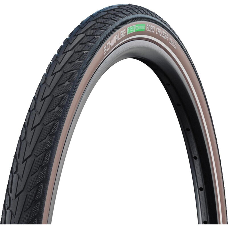 SCHWALBE Opona ROAD CRUISER (42-622) 28x1.60 700x40C Active 50EPI K-Guard 705g Coffe reflex Green