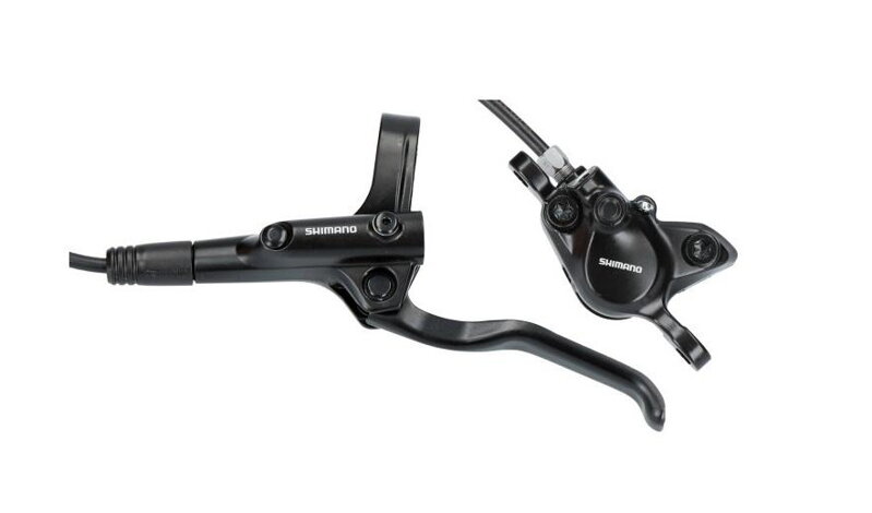 SHIMANO Hamulec hydrauliczny E-MT200 przedni czarny Post Mount przewód 1000 mm + okładziny B05S